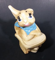 1975 Pepiware "Grumpy" Bunny Rabbit Baby Sitting in High Chair - England - Treasure Valley Antiques & Collectibles
