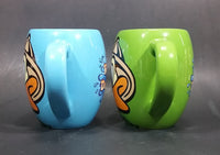 Vintage Ride The Ducks Land & Lake Tour Branson Missouri Blue & Green Ceramic Mugs - Treasure Valley Antiques & Collectibles