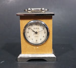 Sina Quartz Miniature Wood and Metal Case Miniature Carriage Clock - Treasure Valley Antiques & Collectibles