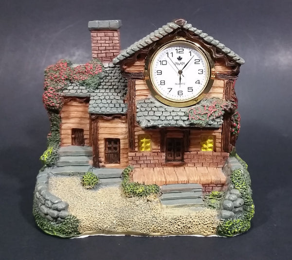 Canada Quartz Decorative Cottage Cabin House Mantle Desk Clock - Treasure Valley Antiques & Collectibles