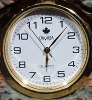 Canada Quartz Decorative Cottage Cabin House Mantle Desk Clock - Treasure Valley Antiques & Collectibles