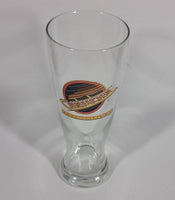 1980s Vancouver Canucks NHL Ice Hockey 9" Tall Clear Pilsner Glass - Treasure Valley Antiques & Collectibles