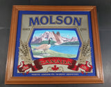 Vintage Molson Canadian Since 1786 Canada Goose Mountain Lake Scene Advertising Mirror - Treasure Valley Antiques & Collectibles