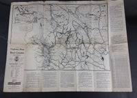 1930s C.A.A. A.A.A. Automobile Clubs Highway Map of British Columbia, Northern Washington, Idaho, Montana - Treasure Valley Antiques & Collectibles