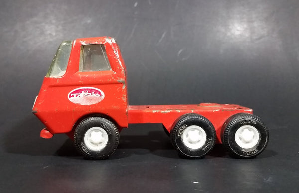 Vintage 1970s Tonka Orange Red 55010 Pressed Steel Semi Tractor Toy Truck