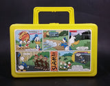 Vintage Disney's Cook'd Up Comics Donald Duck The Monkey's Uncle Yellow Plastic Pencil Case - Treasure Valley Antiques & Collectibles