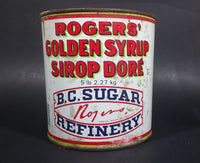 Vintage Rogers' Golden Syrup Vancouver B.C. Sugar Refinery 5 lb 2.27Kg Tin Can - Treasure Valley Antiques & Collectibles