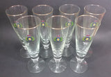 Vintage Rare 1960s or 1970s RCMP Crest 8 1/2" Tall Beer Pilsner Clear Glasses Set of 7 - Treasure Valley Antiques & Collectibles