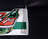 Rare Vintage Style Large 7-Up 7up Seven-Up Soda Pop Double Sided Porcelain Metal Sign - Treasure Valley Antiques & Collectibles