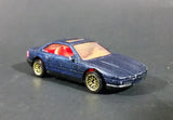 1990s Hot Wheels Blue BMW 850i w/ Red Interior and Gold Rims Die Cast Toy Car - Treasure Valley Antiques & Collectibles