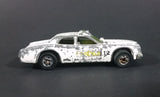 1977 Hot Wheels Solid White Police Car 12 with Yellow Logo Diecast Toy Car - Rare Version