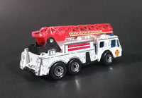 1982 Matchbox Fire Engine White w/ Red Ladder Die Cast Toy Emergency Vehicle - Treasure Valley Antiques & Collectibles