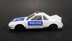 1980s Zee Zylmex Toyota MR2 White and Blue Police Car No. D81 Emergency Die Cast Toy Vehicle - Treasure Valley Antiques & Collectibles