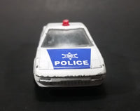 1980s Zee Zylmex Toyota MR2 White and Blue Police Car No. D81 Emergency Die Cast Toy Vehicle - Treasure Valley Antiques & Collectibles