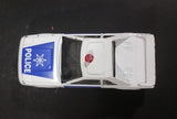 1980s Zee Zylmex Toyota MR2 White and Blue Police Car No. D81 Emergency Die Cast Toy Vehicle - Treasure Valley Antiques & Collectibles