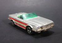 1980 Majorette Mercedes 350 SL Convertible Silver Grey with Red Stripes Die Cast Toy Car