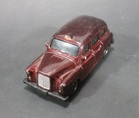 2004 Matchbox London Taxi Burgundy Maroon Die Cast Toy Car - Treasure Valley Antiques & Collectibles