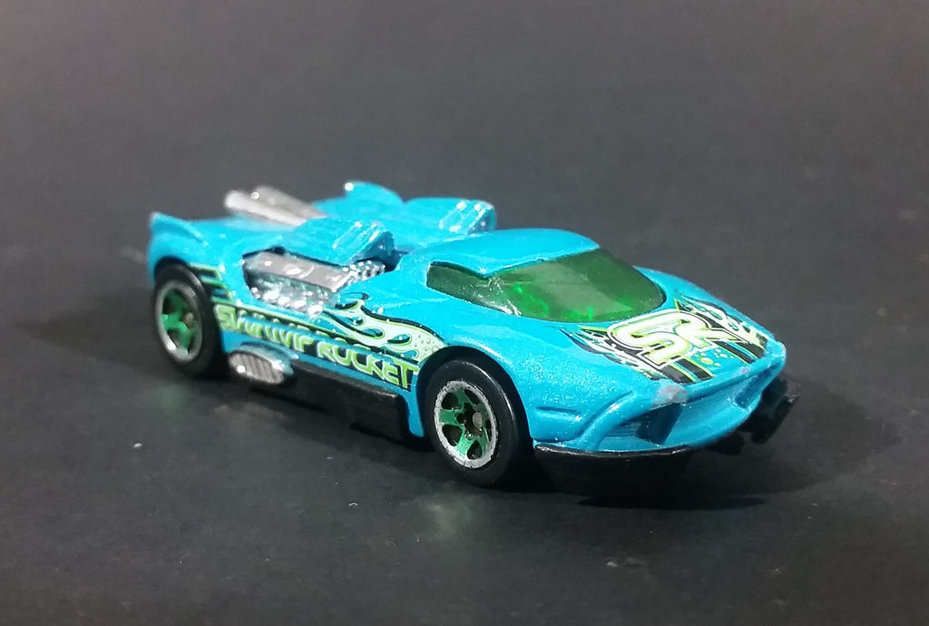 Hot Wheels Maelstrom Teal Swamp Rocket with Green Teal Chrome Wheels ...