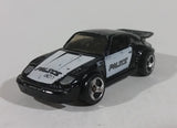 1989 Hot Wheels Porsche 930 Black and White Police Unit 7 Die Cast Toy Car - Treasure Valley Antiques & Collectibles