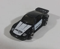 1989 Hot Wheels Porsche 930 Black and White Police Unit 7 Die Cast Toy Car - Treasure Valley Antiques & Collectibles