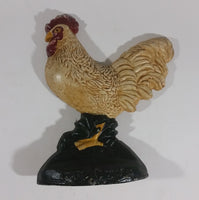 Antique Metalware Painted Cast Iron Chicken Rooster Door Stop - Treasure Valley Antiques & Collectibles