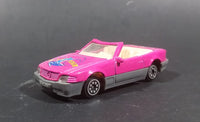 1990s Mercedes Benz SL 500 Convertible Pink River Tour Die Cast Plastic Bottom Toy Car - Treasure Valley Antiques & Collectibles