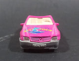 1990s Mercedes Benz SL 500 Convertible Pink River Tour Die Cast Plastic Bottom Toy Car - Treasure Valley Antiques & Collectibles