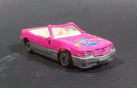 1990s Mercedes Benz SL 500 Convertible Pink River Tour Die Cast Plastic Bottom Toy Car - Treasure Valley Antiques & Collectibles