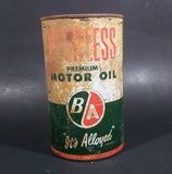 Vintage BA Peerless British American Premium Motor Oil 1 Imperial Quart Can - Treasure Valley Antiques & Collectibles