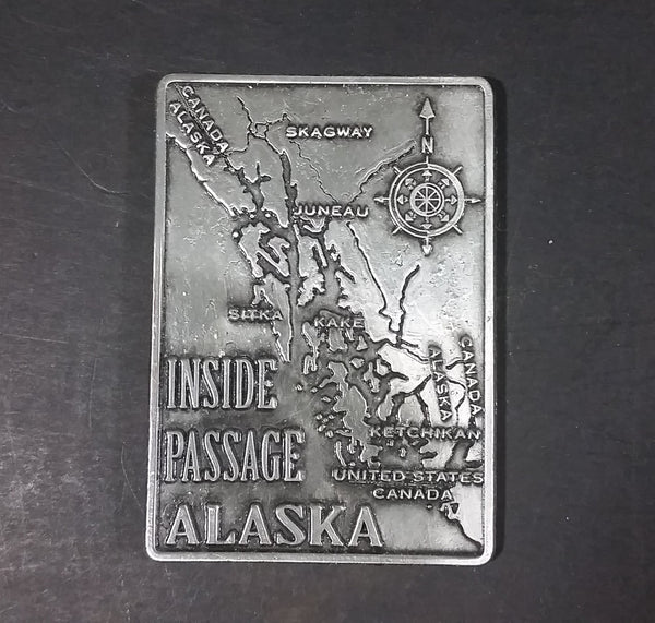 Inside Passage Alaska Coastal Route Engraved Souvenir Metal Fridge Magnet - Treasure Valley Antiques & Collectibles