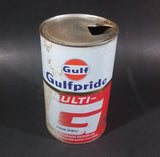 Vintage Gulf Gulfpride Multi-G Low Ash SAE 0W-30 Motor Oil Metal Can - Treasure Valley Antiques & Collectibles