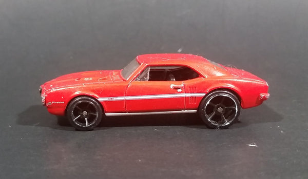 2010 Hot Wheels 1967 Pontiac Firebird 400 Red White Stripe Die Cast Toy Muscle Car