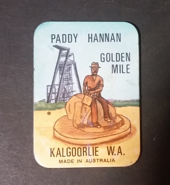 Vintage Paddy Hannan Golden Mile Kalgoorlie Western Australia Flat Souvenir Magnet - Treasure Valley Antiques & Collectibles