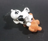 2000 McDonalds 102 Dalmatians Puppy Dog Licking Felt Teddy Bear PVC Figurine - Treasure Valley Antiques & Collectibles
