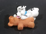 2000 McDonalds 102 Dalmatians Puppy Dog Licking Felt Teddy Bear PVC Figurine - Treasure Valley Antiques & Collectibles