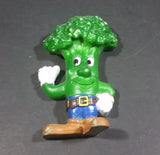 Vintage Green Broccoli Man Vegetable Character in Blue Pants Fridge Magnet - Treasure Valley Antiques & Collectibles