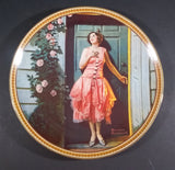 1983 Norman Rockwell Lady "Standing in the Doorway" Bradex Knowles Collector Plate - Treasure Valley Antiques & Collectibles