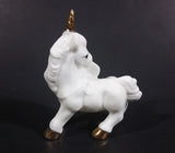 Vintage Gift Craft White Unicorn with Golden Horn Decorative Ceramic Figurine - Treasure Valley Antiques & Collectibles