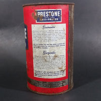 Vintage Prestone Brand Anti-Freeze Coolant Red Blue 1 Imperial Quart Can - EMPTY - Treasure Valley Antiques & Collectibles