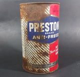 Vintage Prestone Brand Anti-Freeze Coolant Red Blue 1 Imperial Quart Can - EMPTY - Treasure Valley Antiques & Collectibles