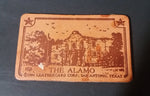 Collectible 1994 The Alamo Brown Leather Fridge Magnet Souvenir Memorabilia - Leathercard Corp. - Treasure Valley Antiques & Collectibles