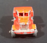 1956 Lesney Moko Prime Mover Orange No. 15a Die Cast Toy Truck Vehicle - Metal Wheels