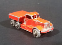 1956 Lesney Moko Prime Mover Orange No. 15a Die Cast Toy Truck Vehicle - Metal Wheels