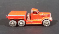 1956 Lesney Moko Prime Mover Orange No. 15a Die Cast Toy Truck Vehicle - Metal Wheels - Treasure Valley Antiques & Collectibles