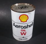 Vintage Shell Aeroshell Aviation Motor Oil W One Litre Bilingual English French Can - Empty - Treasure Valley Antiques & Collectibles