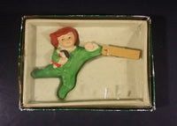 1984 Eileen Richardson Porcelain Clothespin Kid Hand Painted Christmas Tree Ornament with Box - Treasure Valley Antiques & Collectibles