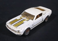 2013 Hot Wheels 1968 Ford Mustang Shelby GT 500 White w/ Black & Gold stripes Die Cast Toy Car - Treasure Valley Antiques & Collectibles