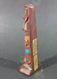 Authentic Alaska Craft Carved Wooden 5" Totem Pole Travel Souvenir Collectible - Treasure Valley Antiques & Collectibles