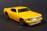 2007 Hot Wheels 1969 Ford Mustang Yellow No. 4/36 Die Cast Toy Muscle Car Vehicle