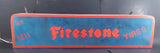 Custom Made "We Sell" Firestone Tires Blue and Orange Light Up Sign - Custom Reproduction - Treasure Valley Antiques & Collectibles